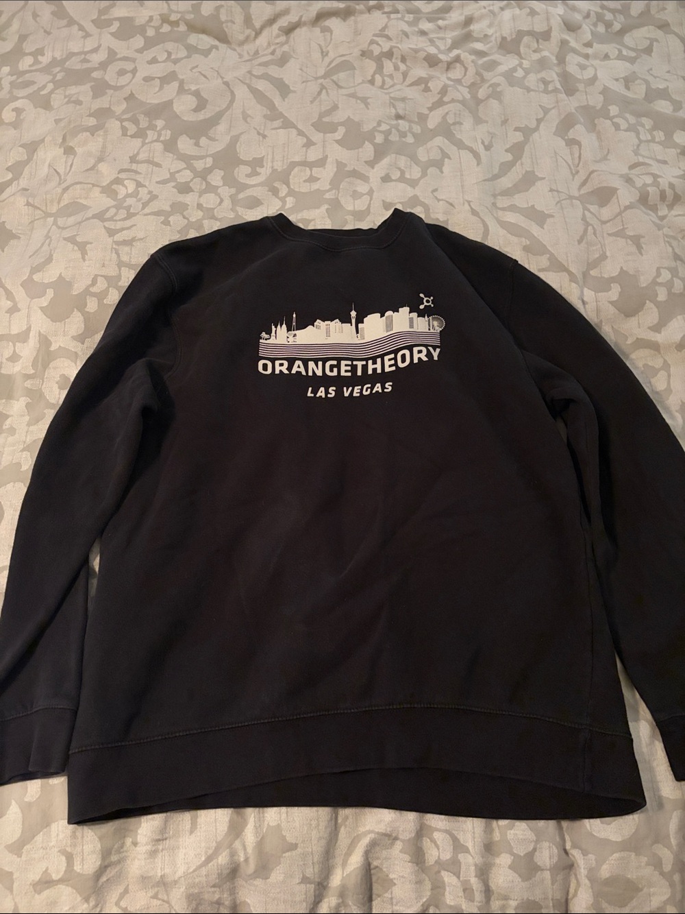 Orangetheory Black Crewneck with Las Vegas Skyline Logo